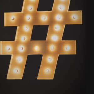 gold social media hashtag